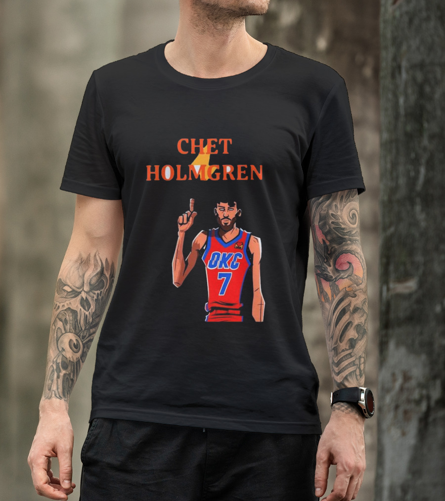 Chet Holmgren OKC Thunder Number 7 NBA Player T-Shirt