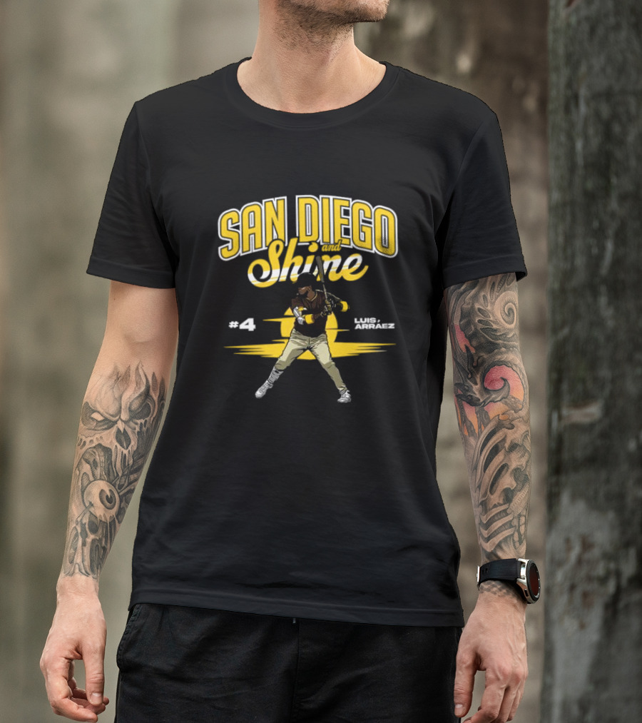 San Diego And Shine Luis Arráez #4 Baseball Player T-Shirt