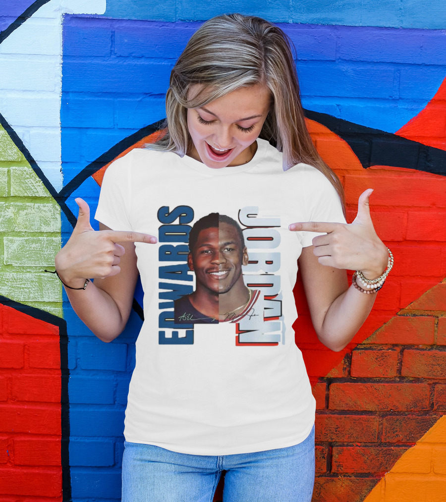 Edwards Jordan Basketball Signatures Split Face T-Shirt