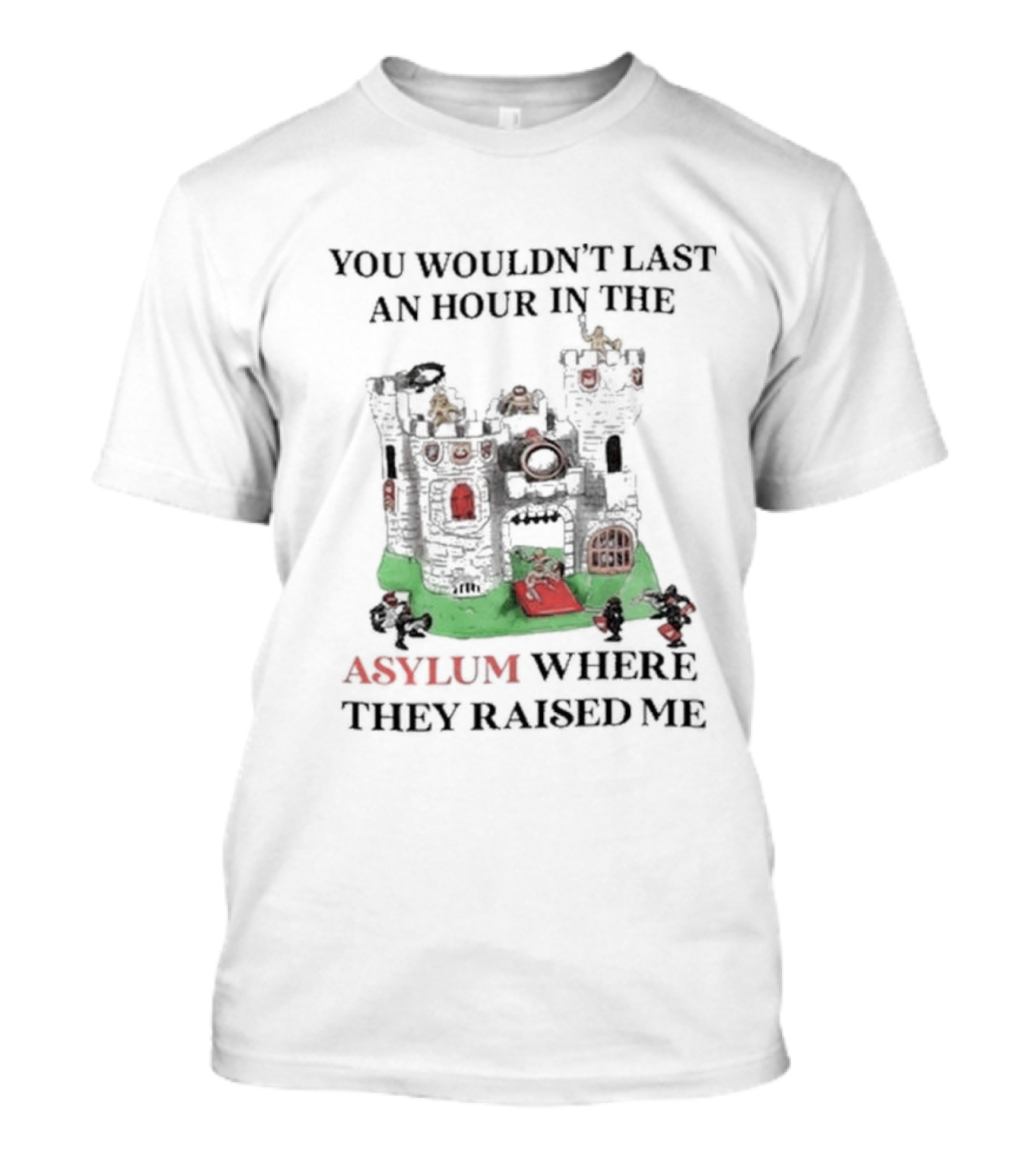 You Wouldn’t Last An Hour In The Asylum Where They Raised Me Castle T-Shirt
