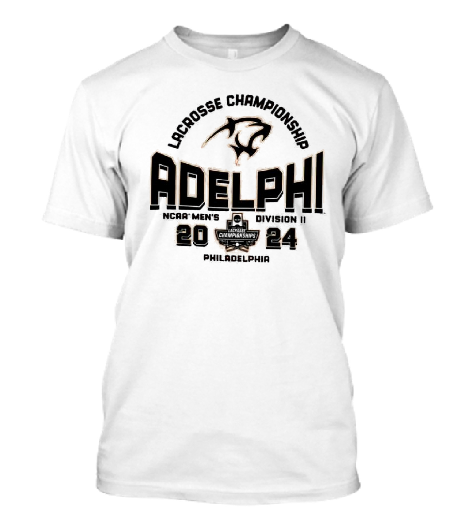 Adelphi Panthers 2024 NCAA Men’s Division II Lacrosse Championship Philadelphia T-Shirt
