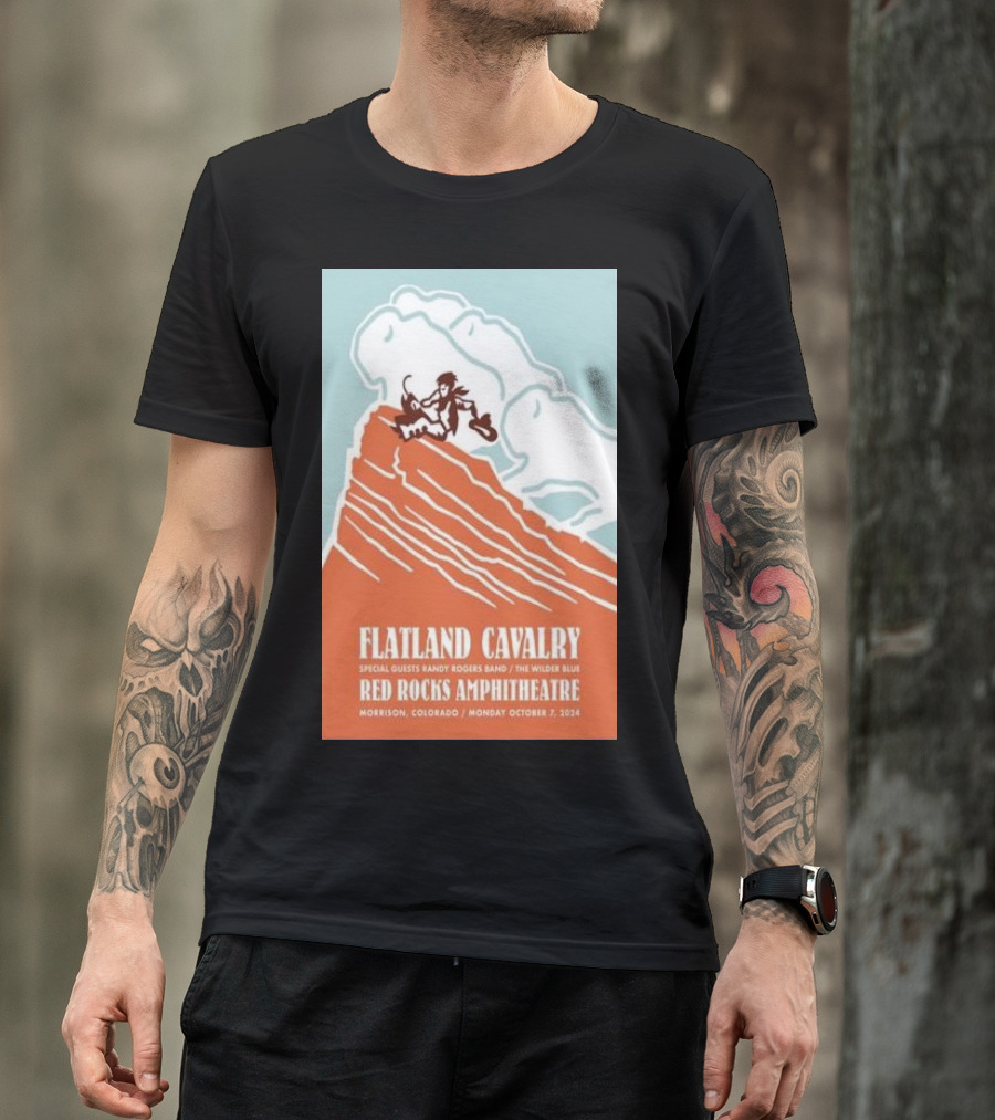 Flatland Cavalry With Randy Rogers Band And The Wilder Blue At Red Rocks Amphitheatre Morrison CO October 7 T-Shirt