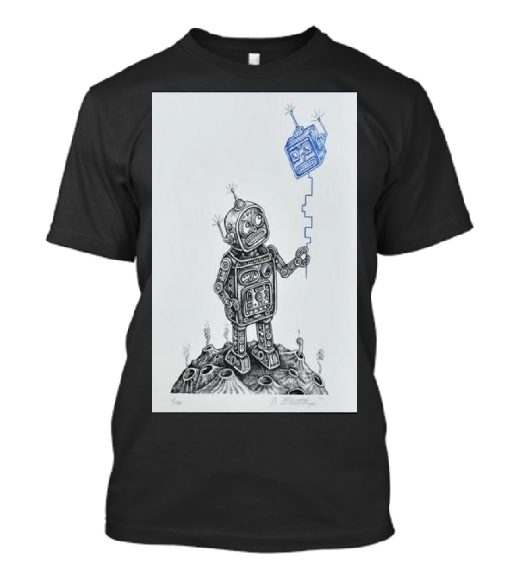 Gabba Gallery Emek Robot Balloon Friend 24 T-Shirt