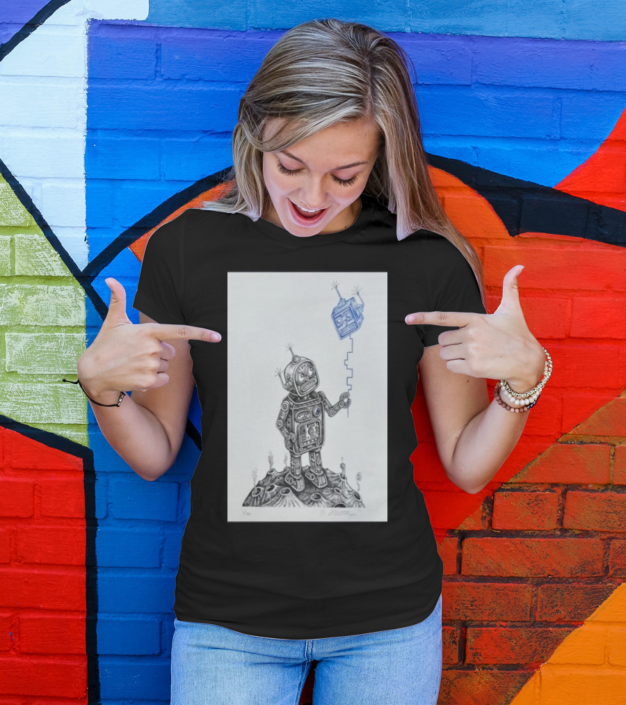 Gabba Gallery Emek Robot Balloon Friend 24 T-Shirt