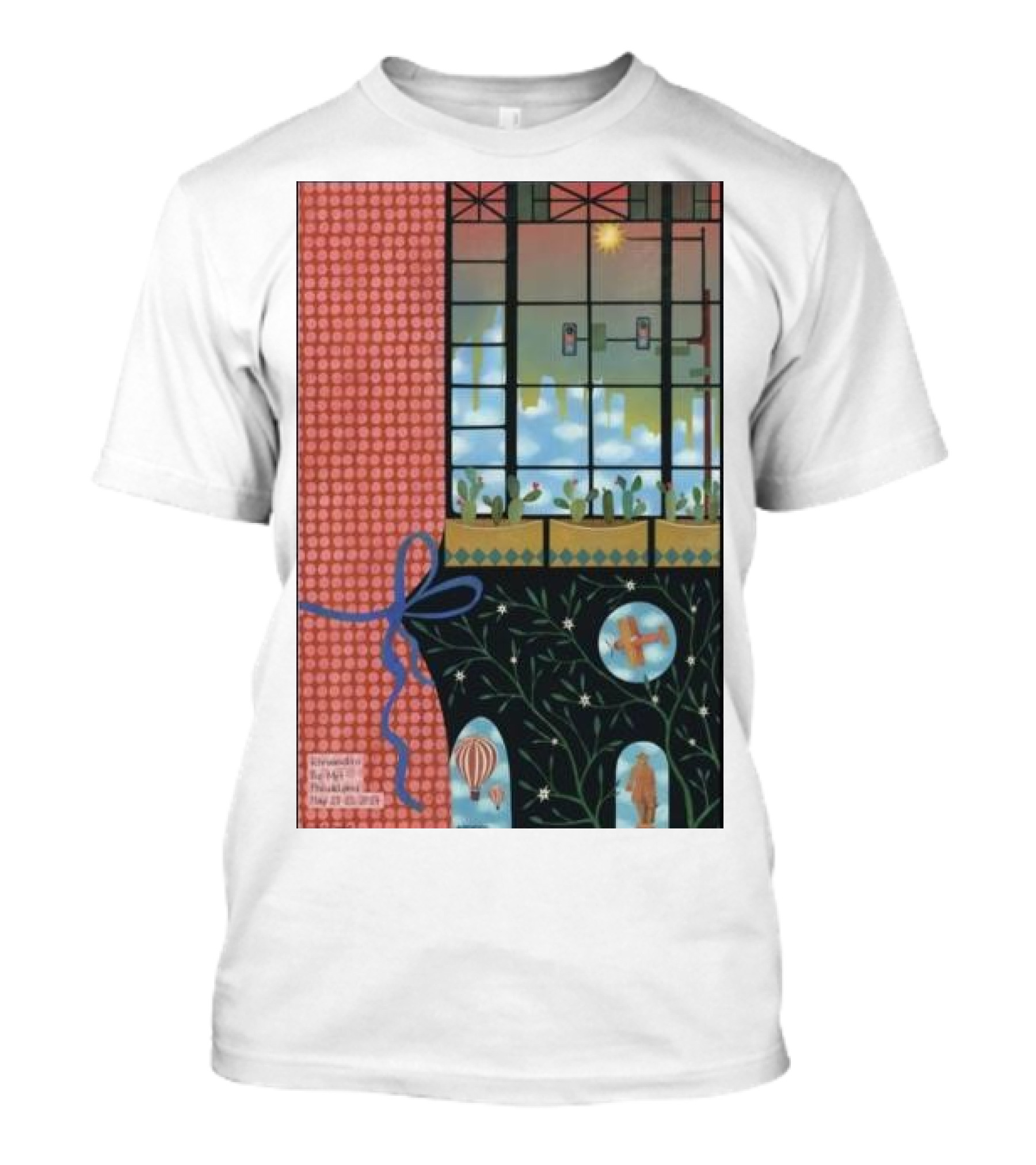 Khruangbin Philadelphia PA May 21st-23rd 2024 Hot Air Balloon Cactus Skyline Windows Bow T-Shirt