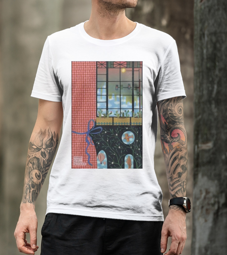 Khruangbin Philadelphia PA May 21st-23rd 2024 Hot Air Balloon Cactus Skyline Windows Bow T-Shirt