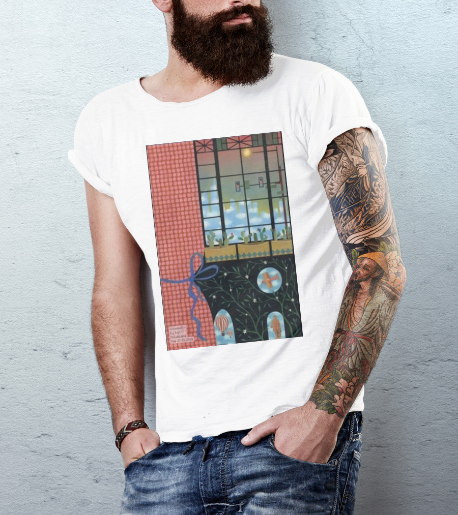 Khruangbin Philadelphia PA May 21st-23rd 2024 Hot Air Balloon Cactus Skyline Windows Bow T-Shirt