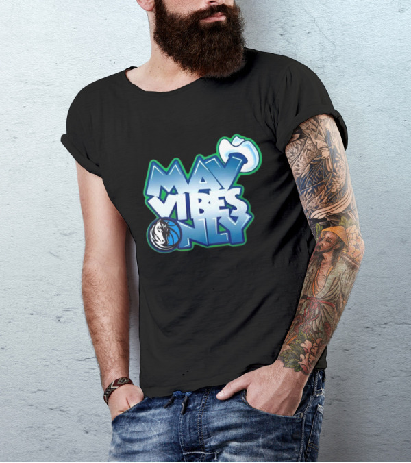 Mav Vibes Only Dallas Mavericks Basketball Logo Cowboy Hat T-Shirt