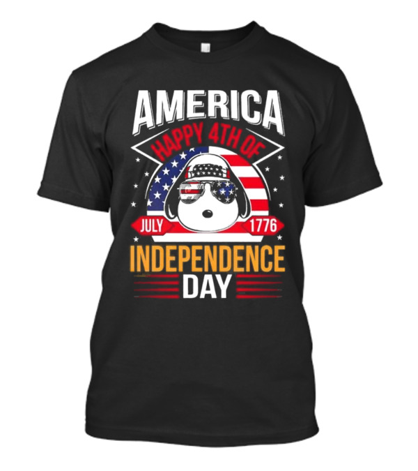 America Snoopy Happy 4th Of July Independence Day July 1776 T-Shirt