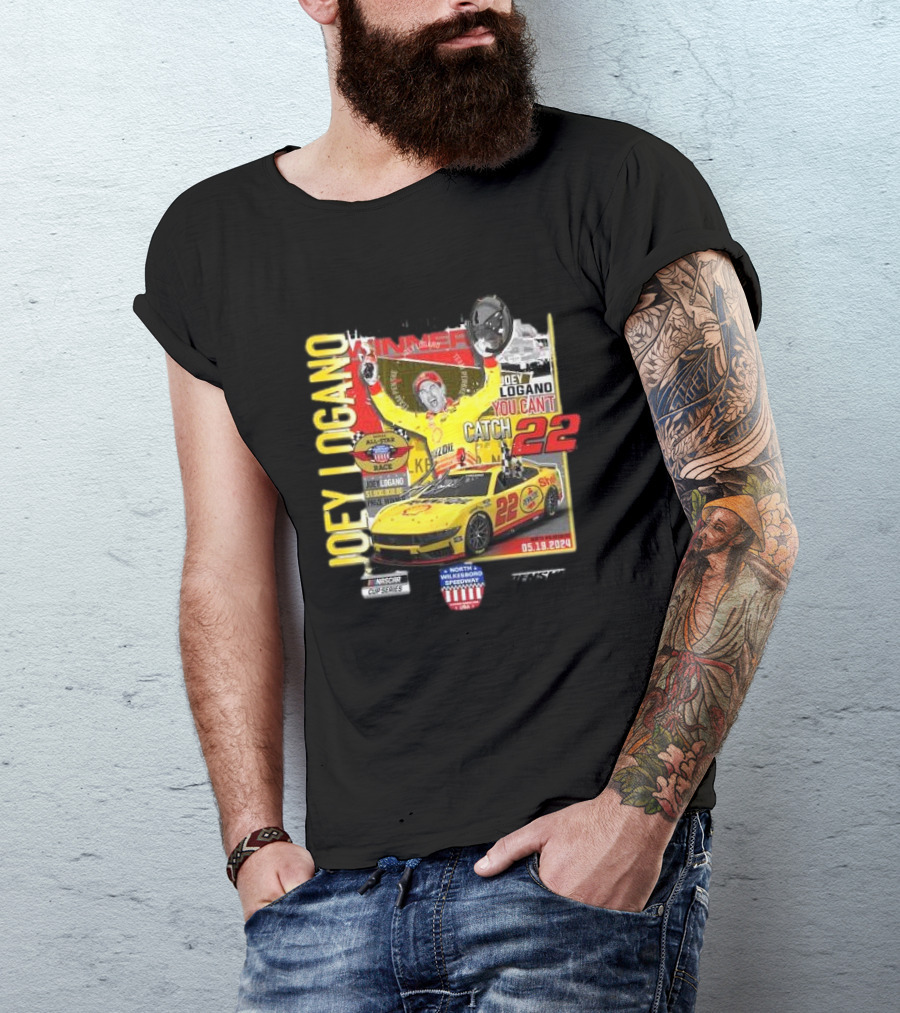Joey Logano Checkered Flag Sports Million Dollar Winner 2024 NASCAR All-Star Race Catch 22 T-Shirt