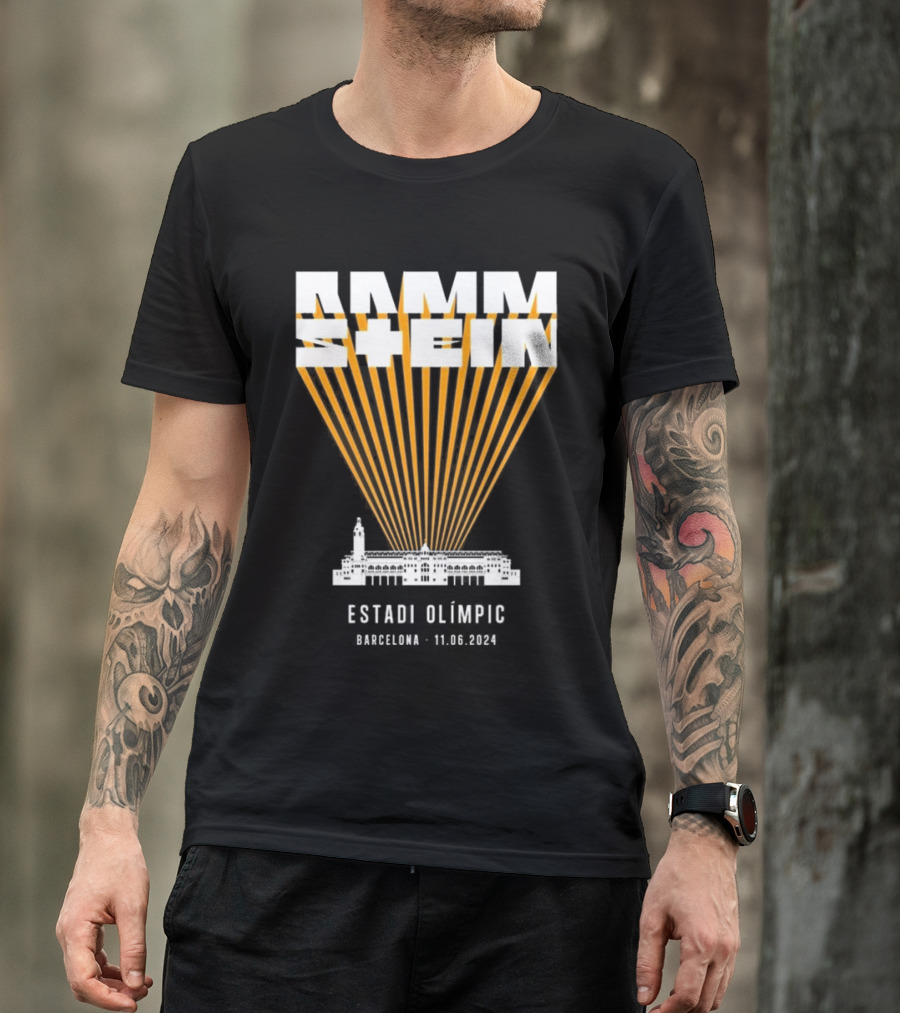 Rammstein Estadi Olímpic Barcelona 11.06.2024 Stadium Event Promotion T-Shirt