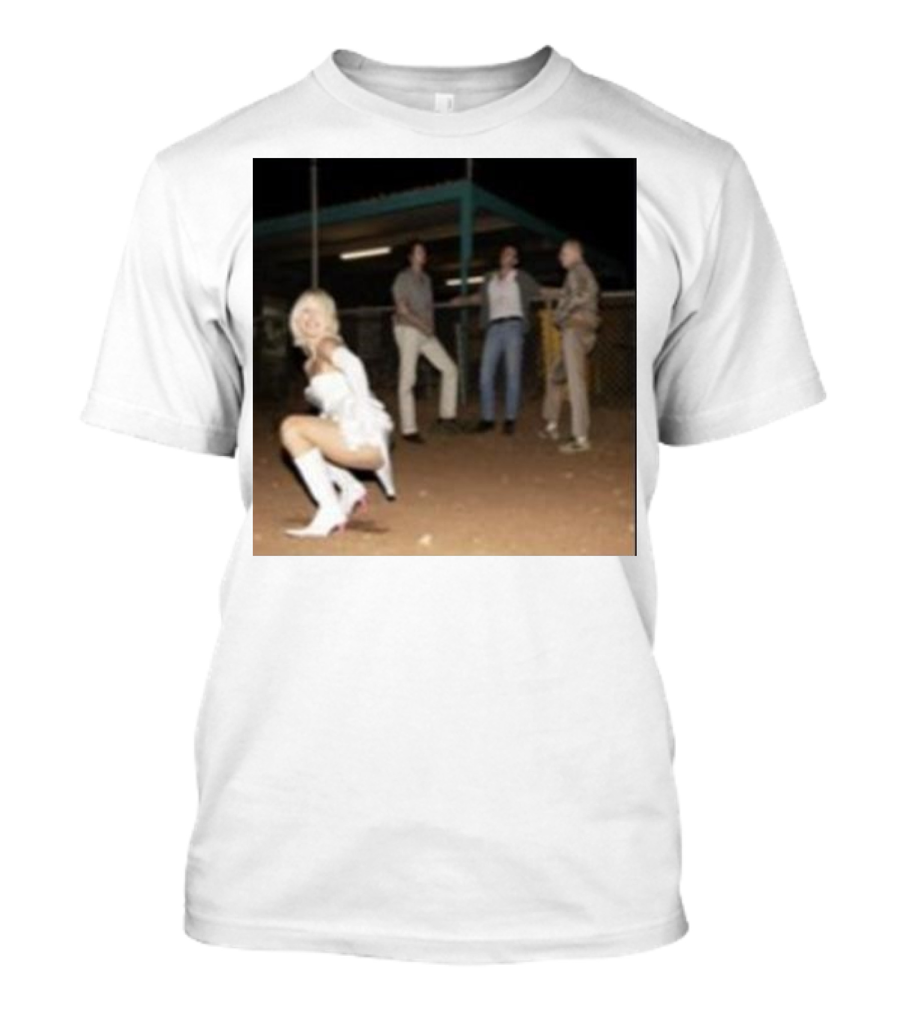 U Should Not Be Doing That Retro Group Scene With Woman In White Boots T-Shirt
