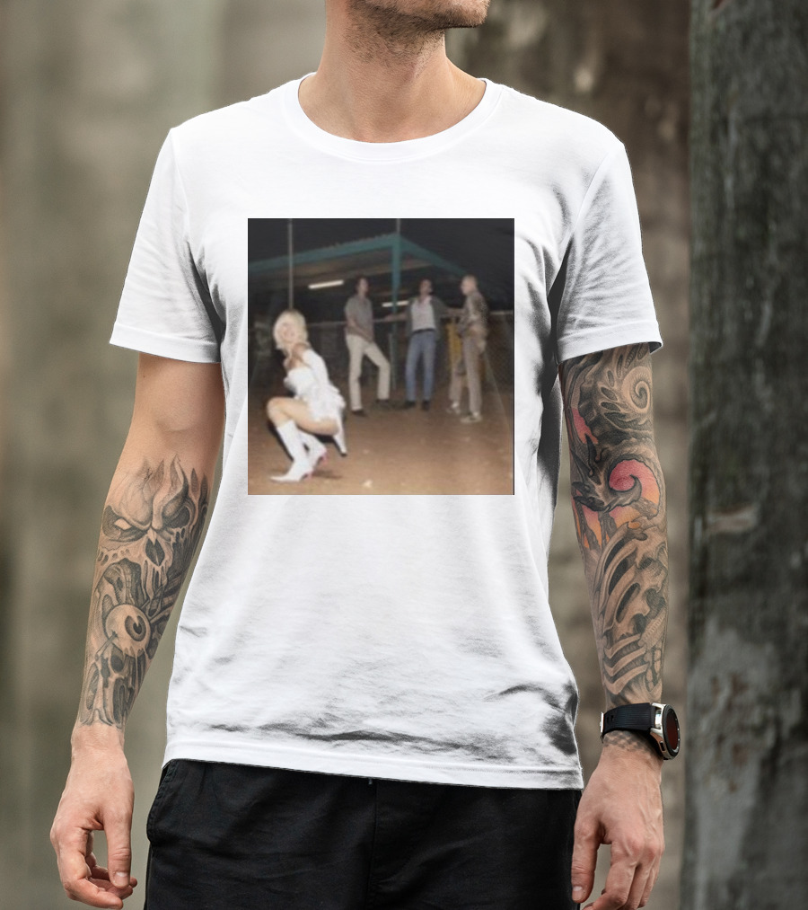 U Should Not Be Doing That Retro Group Scene With Woman In White Boots T-Shirt