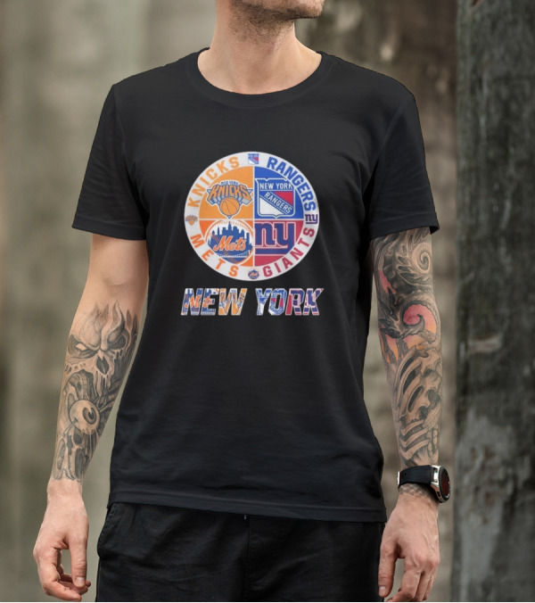 Knicks Rangers Mets Giants New York Proud Fan T-Shirt