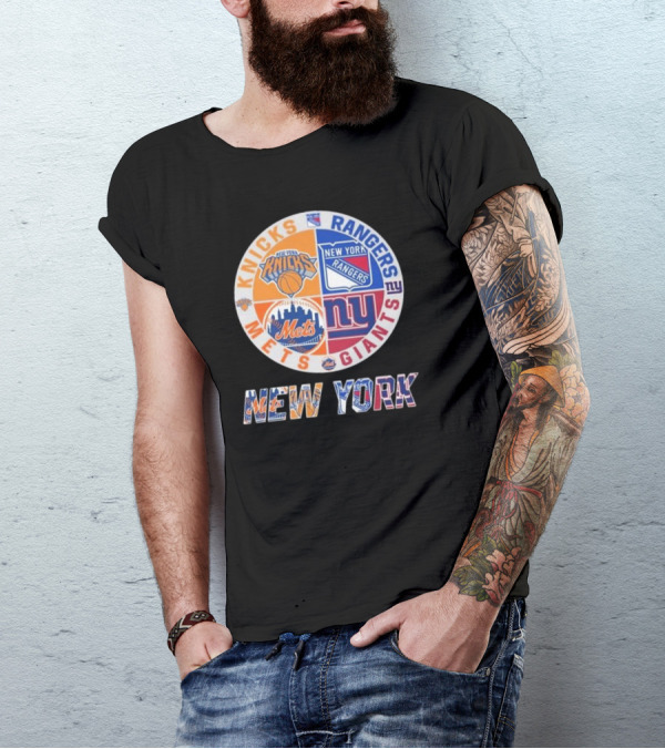 Knicks Rangers Mets Giants New York Proud Fan T-Shirt