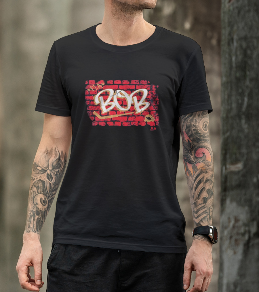 Sergei Bobrovsky Brick Wall BOB Hockey Graffiti T-Shirt