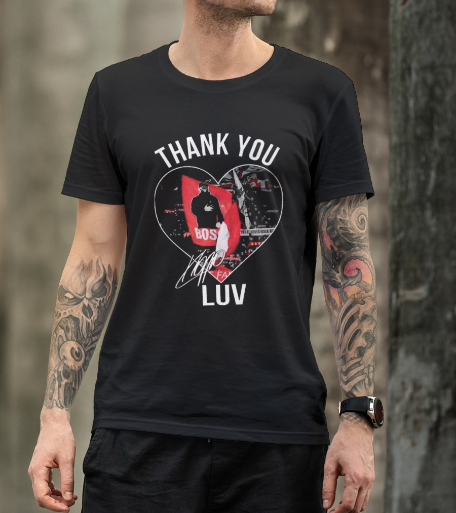 Thank You Jurgen Klopp Boss LUV Signature You'll Never Walk Alone FA T-Shirt