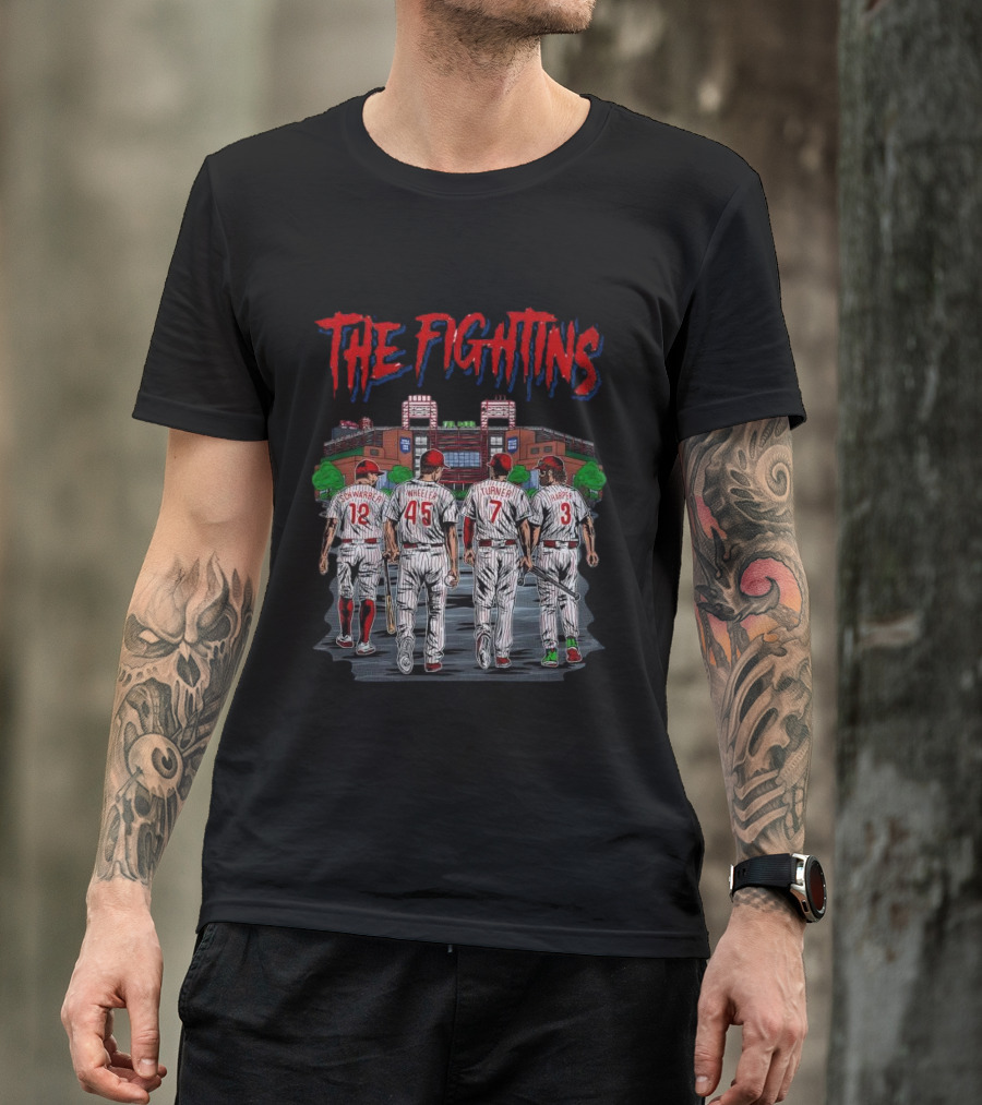 The Fightins Defend The Bank Philadelphia Phillies Players Stadium T-Shirt