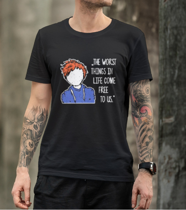 Ed Sheeran The Worst Things In Life Come Free To Us Sketch T-Shirt