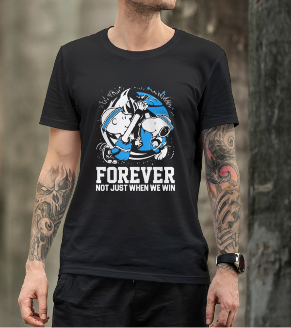 Snoopy Charlie Brown High Five Forever Not Just When We Win 2024 Dallas Mavericks T-Shirt