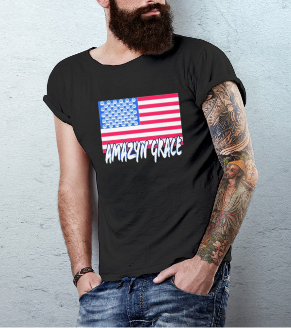 America Flag Amazyn Grace Pepsi Cap Stars T-Shirt