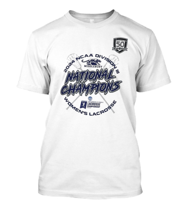 Middlebury Panthers 2024 NCAA Division III Women’s Lacrosse National Champions Lacrosse Championship T-Shirt