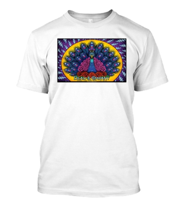 Dead And Company May 25 2024 Las Vegas NV Peacock And Roses T-Shirt