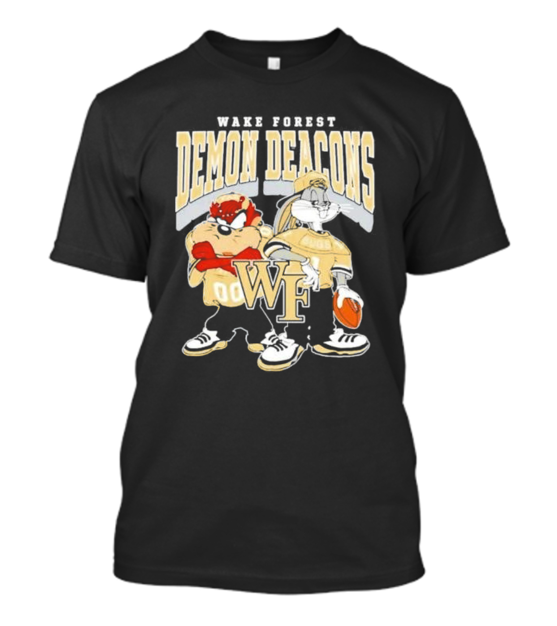 Wake Forest Demon Deacons Football 2024 Bugs Bunny Taz Looney Tunes WF T-Shirt