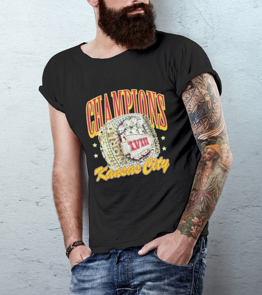 Champions Kansas City Super Bowl LVIII Ring T-Shirt