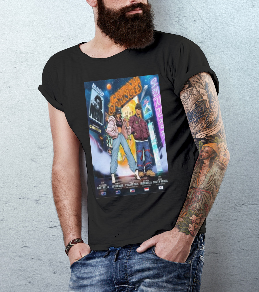 Emotional Oranges August 2024 Australia And Asia Tour Melbourne Manila Jakarta Seoul T-Shirt