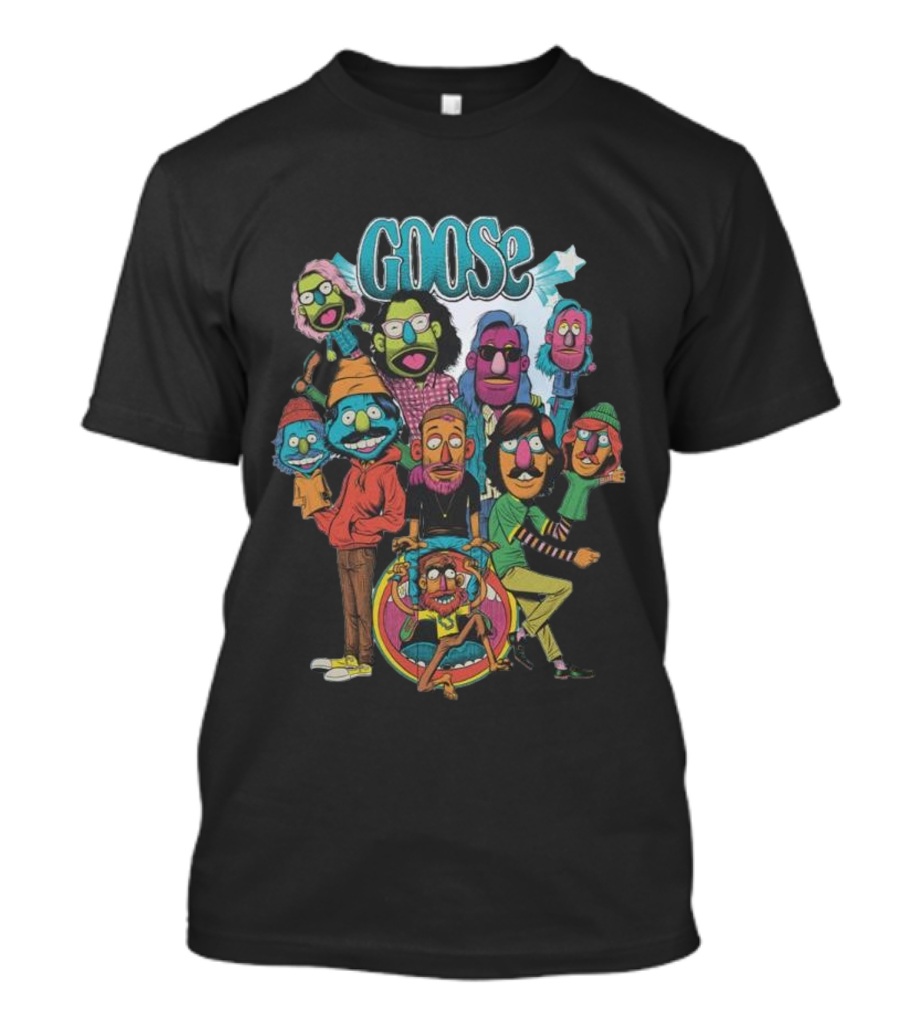 Goose Puppets 2024 Cartoon Characters Ensemble T-Shirt