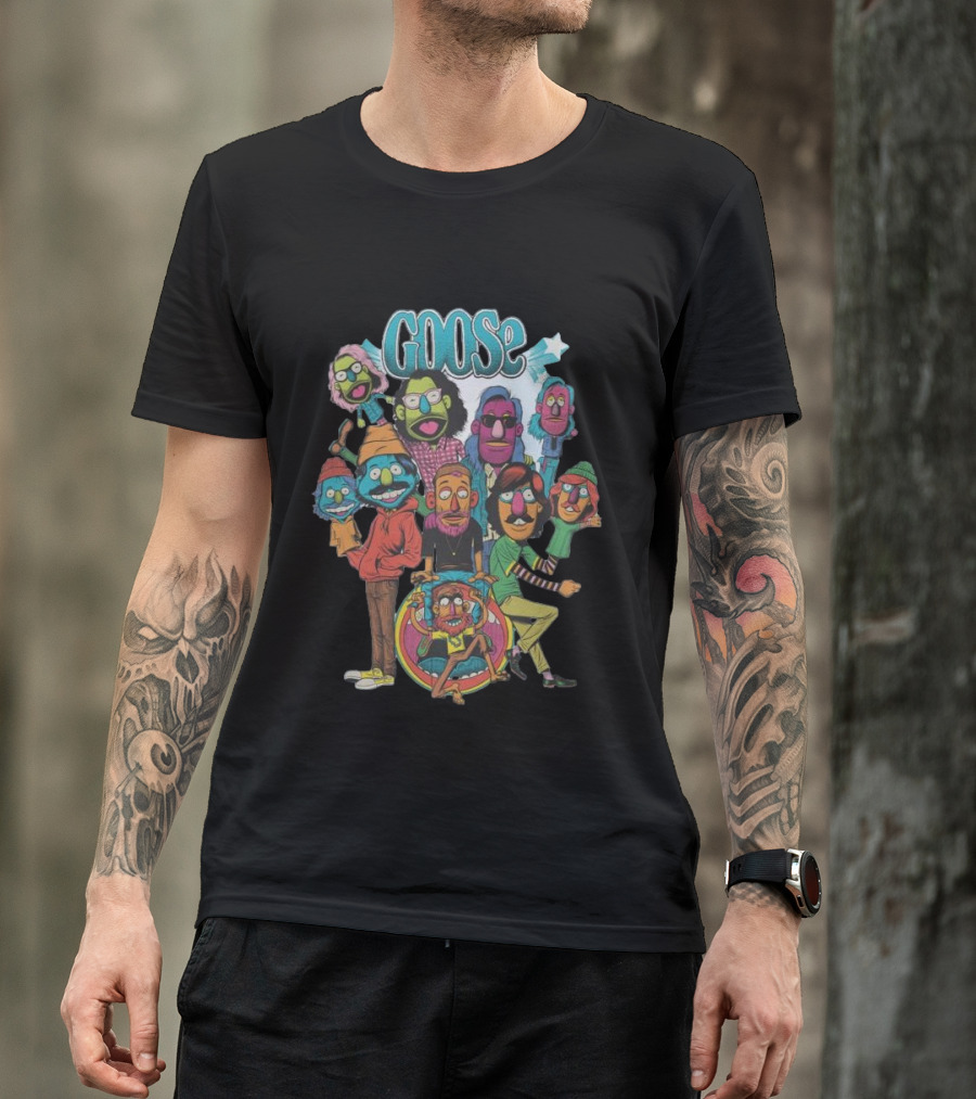 Goose Puppets 2024 Cartoon Characters Ensemble T-Shirt