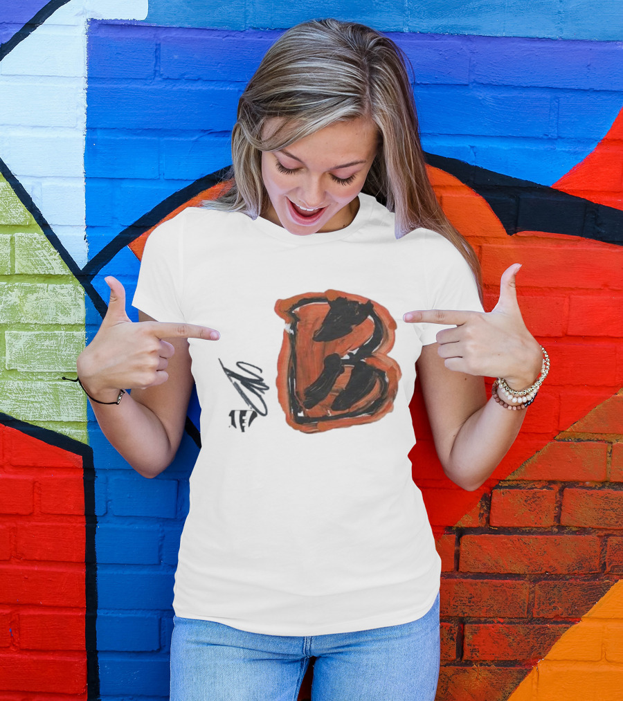 Jermaine Burton Cincinnati Bengals Paint Tri-Blend B T-Shirt