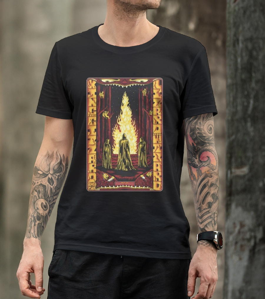 King Gizzard And The Lizard Wizard Cloaked Figures Fire May 27 T-Shirt