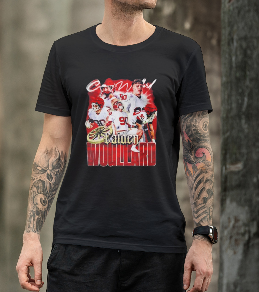 Caiden Wouillard 90 Football Action Collage T-Shirt