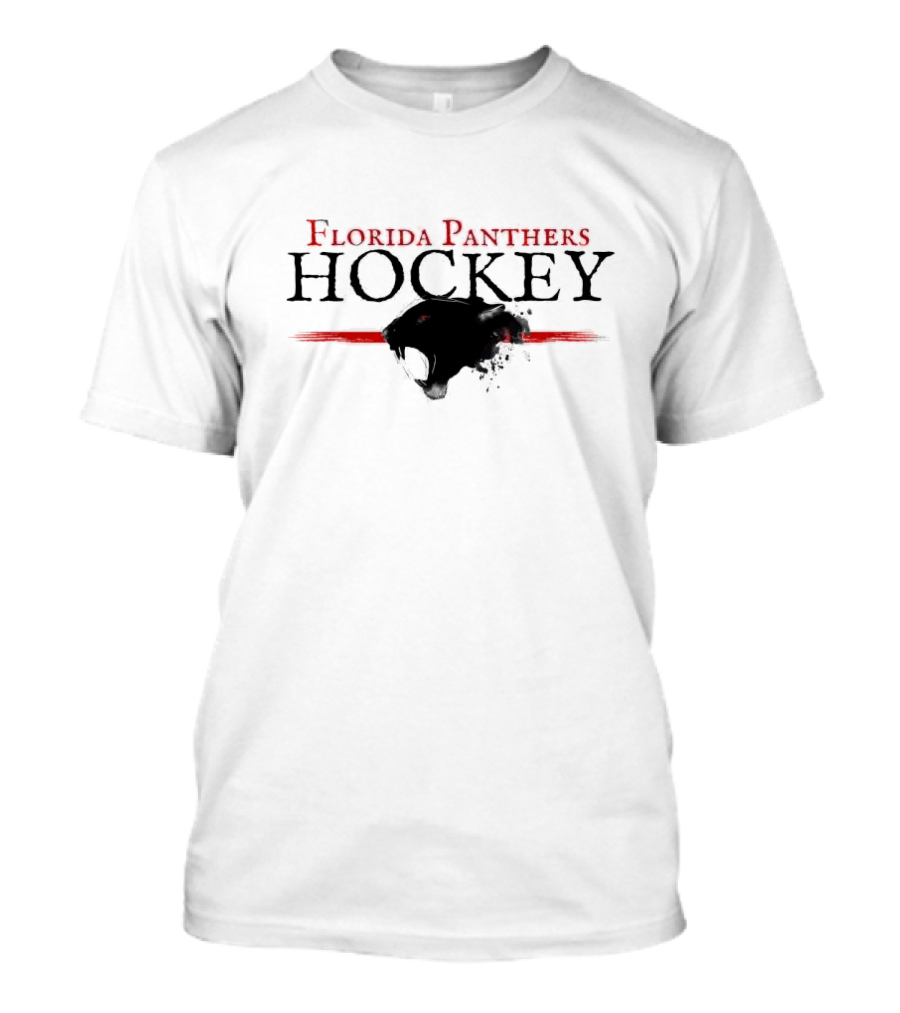 Florida Panthers Vintage Hockey Black Red Panther T-Shirt