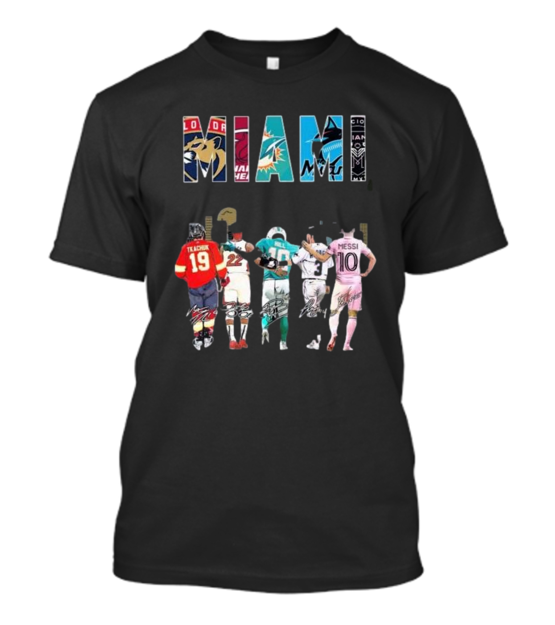 Miami Florida Panthers Heat Dolphins Marlins City Soccer Tee Players T-Shirt