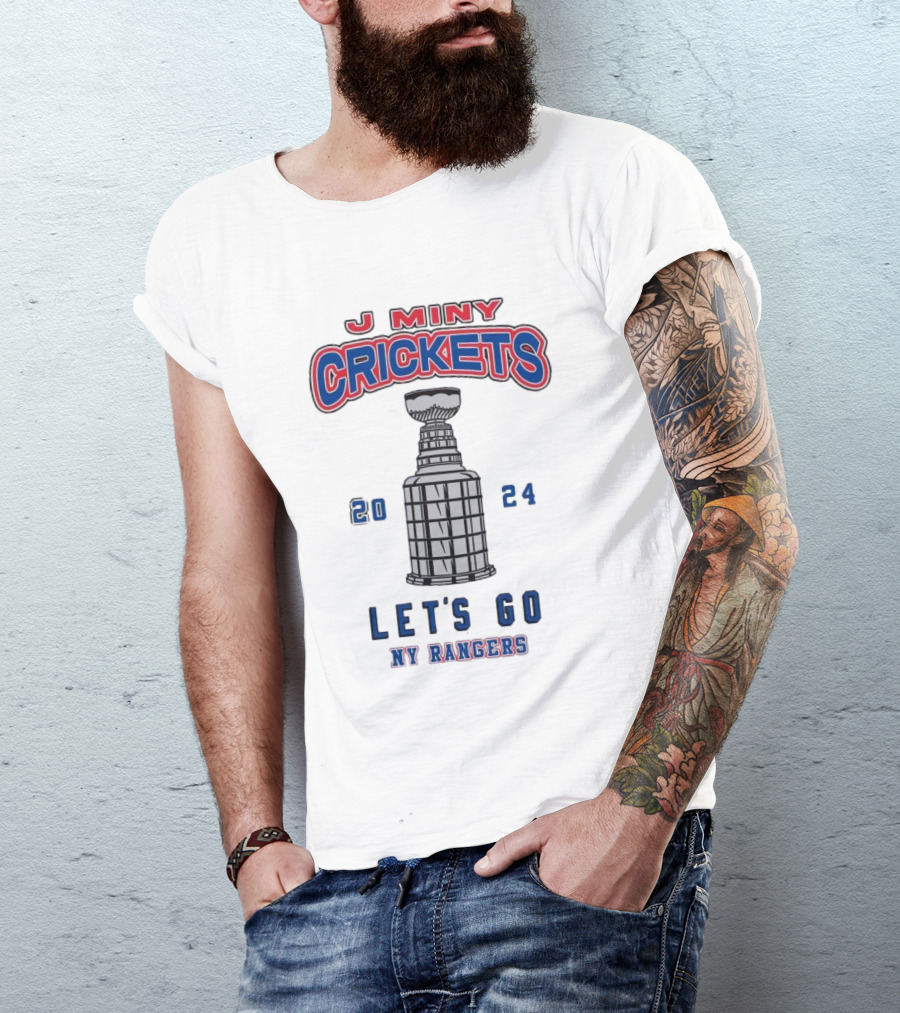 J Miny Crickets 2024 Let's Go NY Rangers T-Shirt