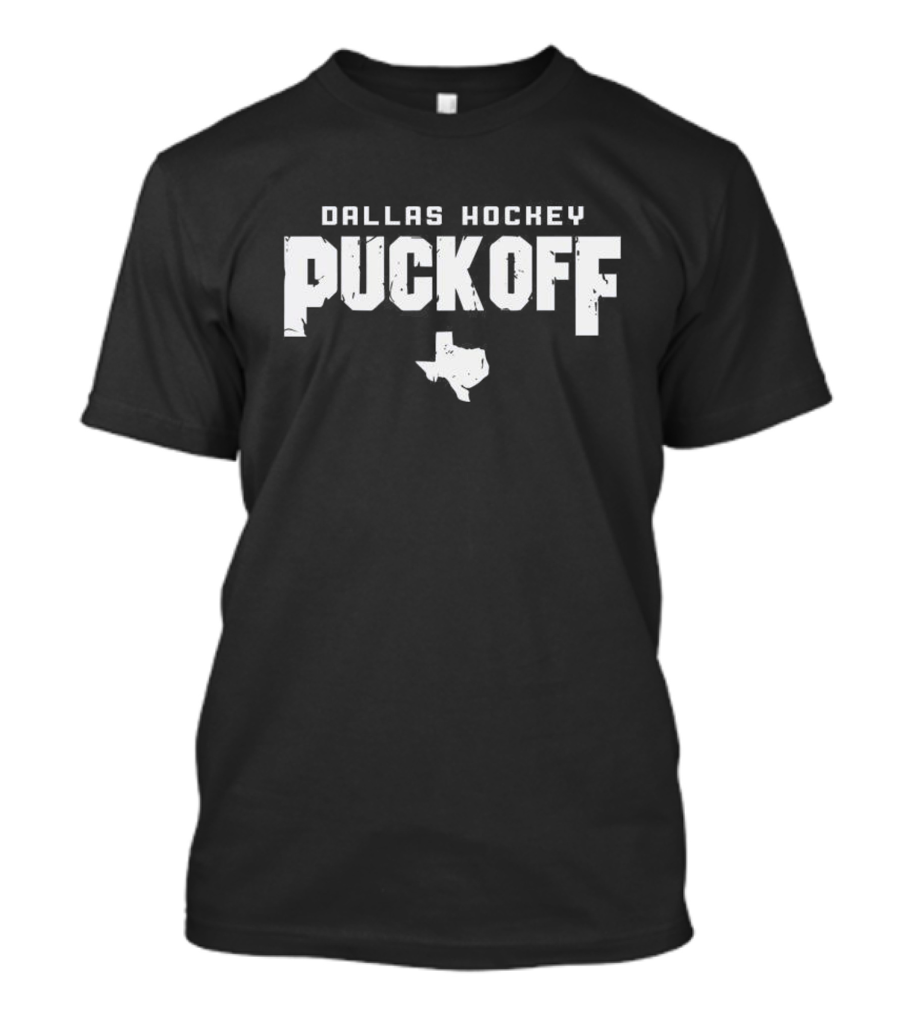 Retro Dallas Hockey Puck Off Texas T-Shirt