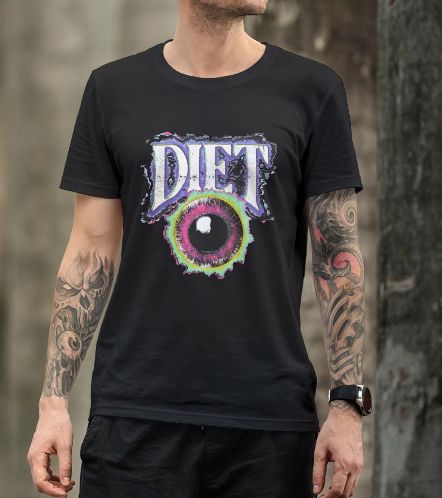 Diet Starts Monday Eyeball Colorful Retro T-Shirt