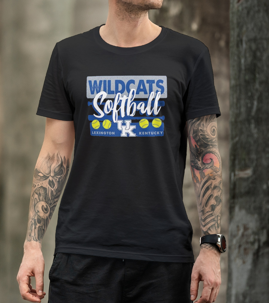 Wildcats Softball Kentucky Lexington UK Bats And Balls T-Shirt