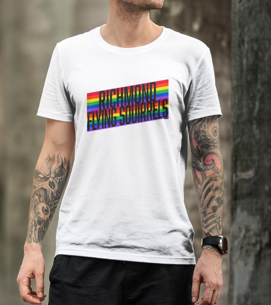 Richmond Flying Squirrels Pride Rainbow Stow T-Shirt