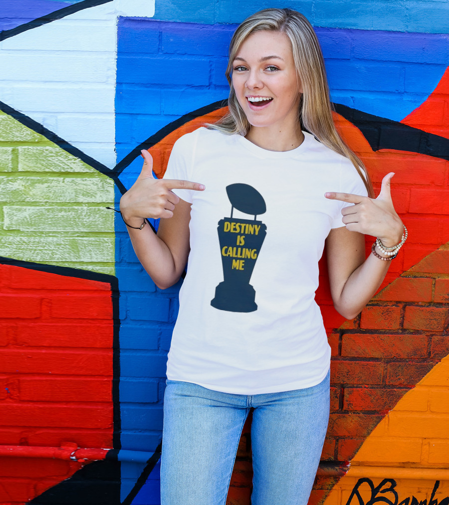 Michigan Destiny Is Calling Me Football Trophy T-Shirt