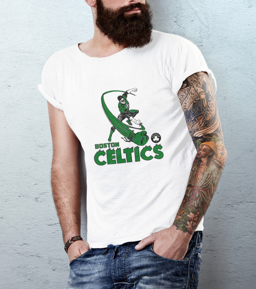 Boston Celtics Green Lantern Comics T-Shirt