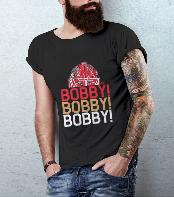BOBBY BOBBY BOBBY Chant Featuring Sergei Bobrovsky Helmet T-Shirt