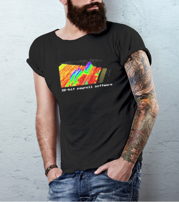Ayush S Joinwarp 32-Bit Payroll Software Rainbow Spectrum Visualization T-Shirt