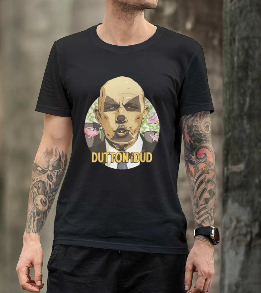 Dutton The Dud James Hillier Dutton Pigs Fly Caricature T-Shirt
