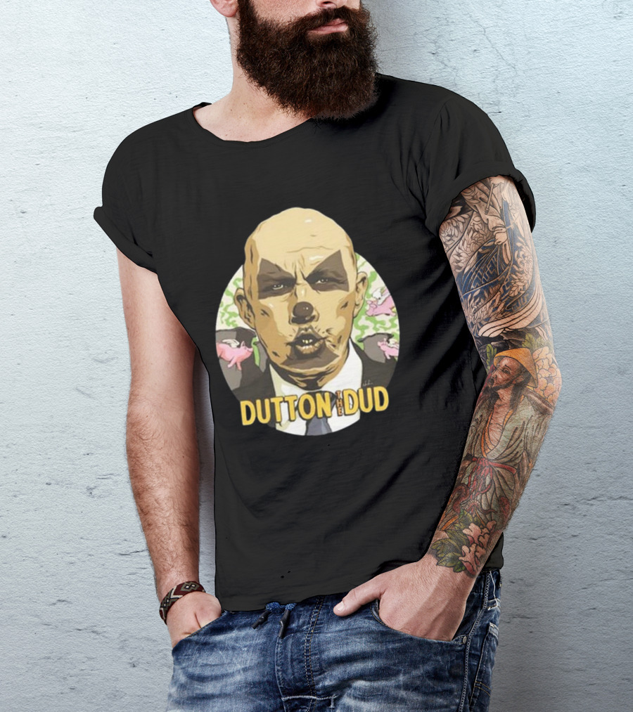 Dutton The Dud James Hillier Dutton Pigs Fly Caricature T-Shirt