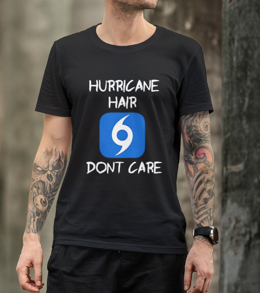 Hurricane Hair Don't Care Blue T-Shirt