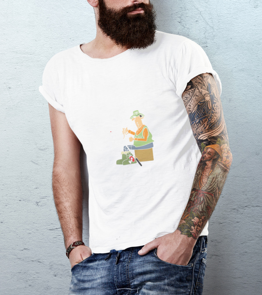I Am A Masterbaiter Fishing Cartoon Humor T-Shirt